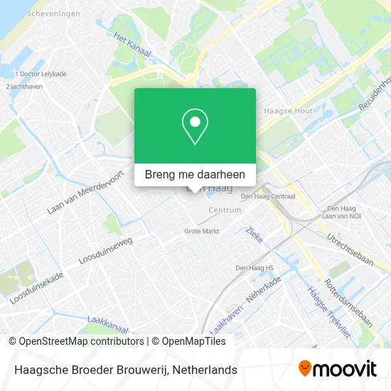 Haagsche Broeder Brouwerij kaart