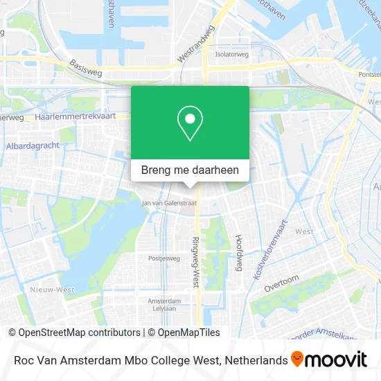 Roc Van Amsterdam Mbo College West kaart