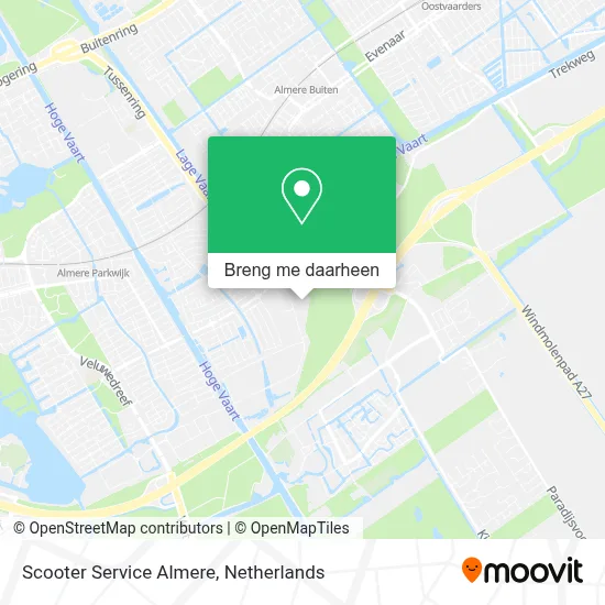 Scooter Service Almere kaart