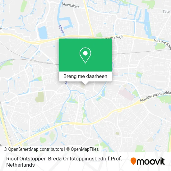Riool Ontstoppen Breda Ontstoppingsbedrijf Prof kaart
