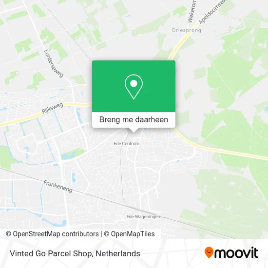 Vinted Go Parcel Shop kaart