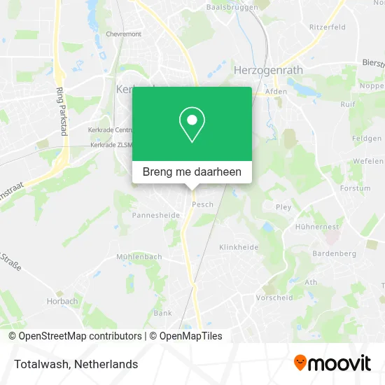 Totalwash kaart