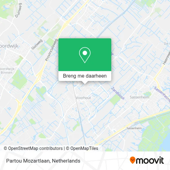 Partou Mozartlaan kaart