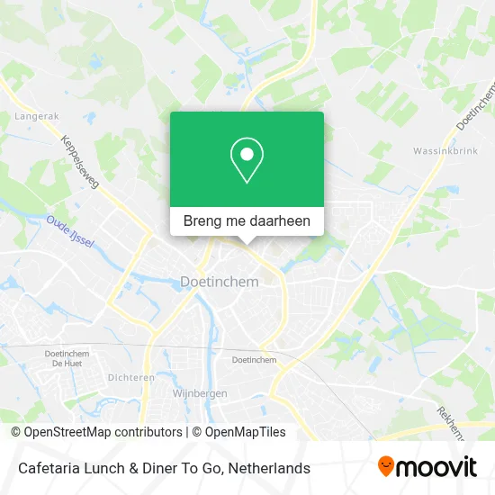 Cafetaria Lunch & Diner To Go kaart