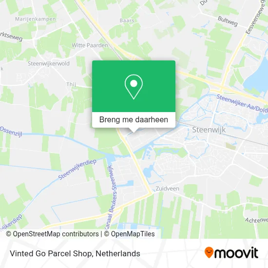 Vinted Go Parcel Shop kaart