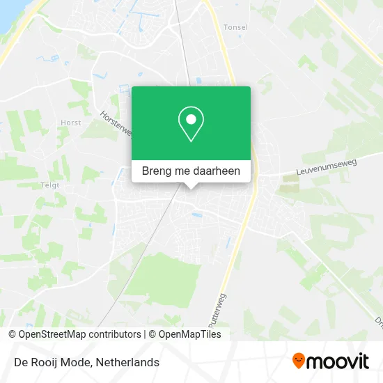 De Rooij Mode kaart