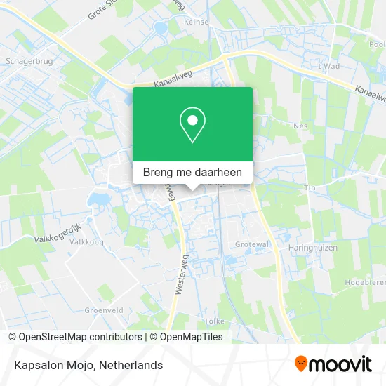 Kapsalon Mojo kaart