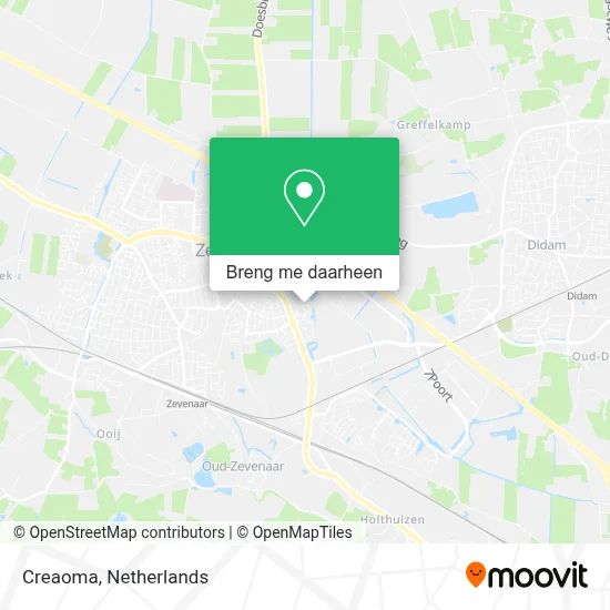 Creaoma kaart