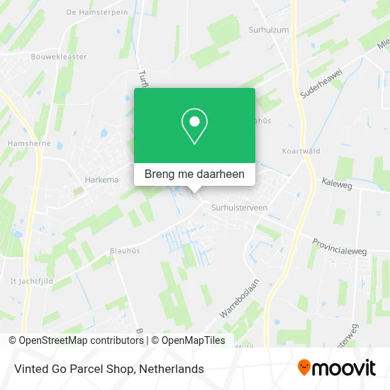 Vinted Go Parcel Shop kaart