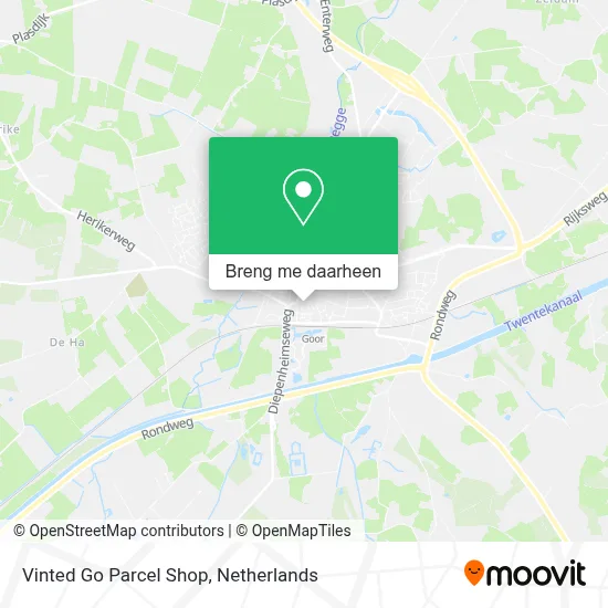 Vinted Go Parcel Shop kaart