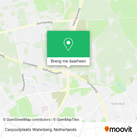 Carpoolplaats Waterberg kaart