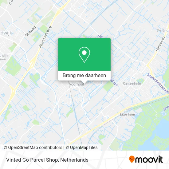 Vinted Go Parcel Shop kaart