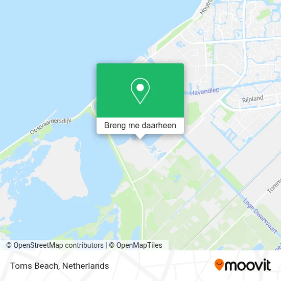 Toms Beach kaart