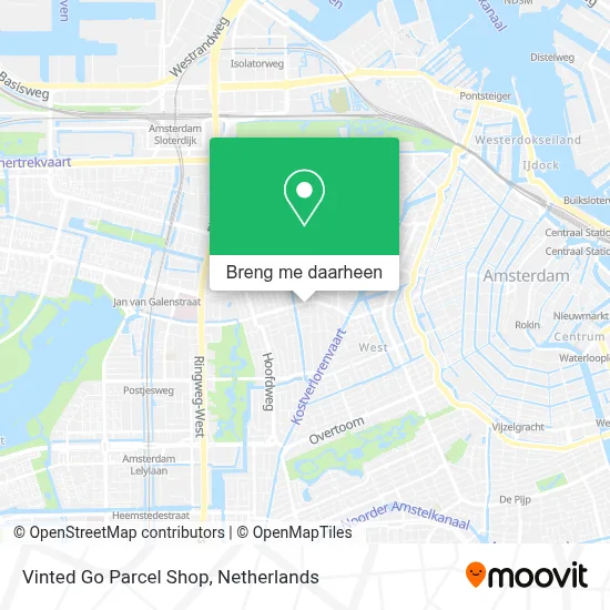 Vinted Go Parcel Shop kaart