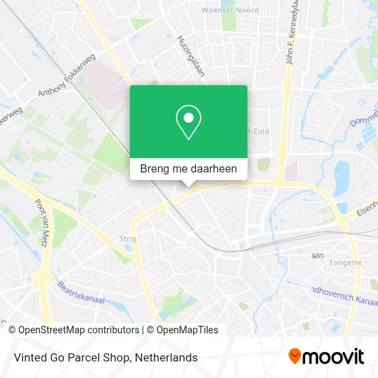 Vinted Go Parcel Shop kaart