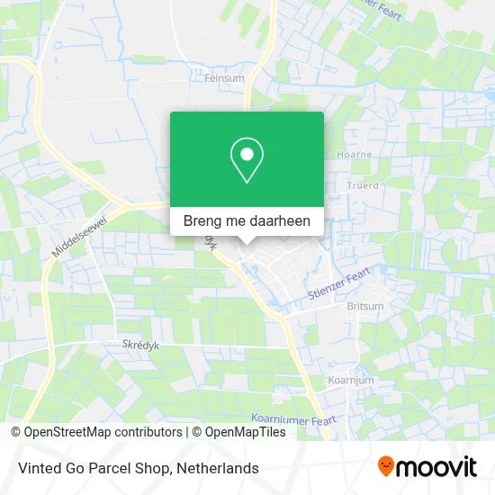 Vinted Go Parcel Shop kaart