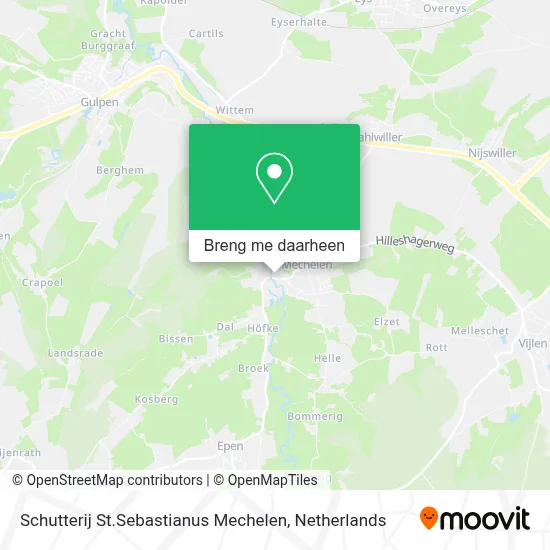 Schutterij St.Sebastianus Mechelen kaart
