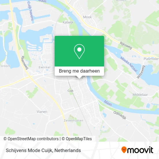 Schijvens Mode Cuijk kaart