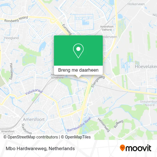 Mbo Hardwareweg kaart