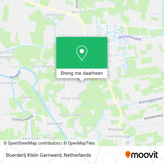 Boerderij Klein Garnwerd kaart
