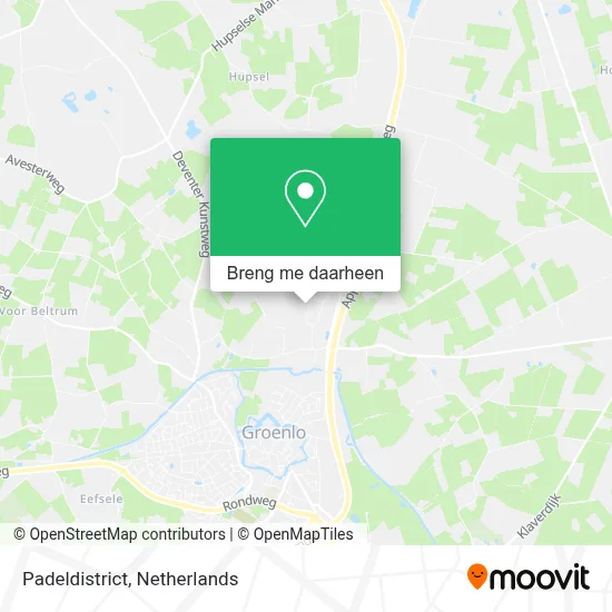 Padeldistrict kaart