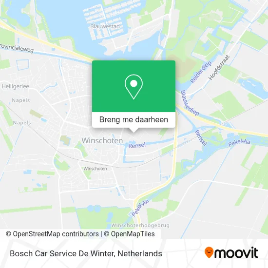 Bosch Car Service De Winter kaart