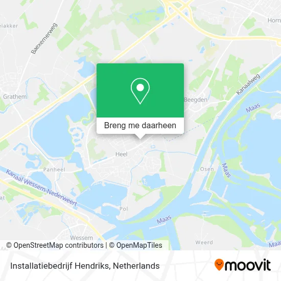 Installatiebedrijf Hendriks kaart