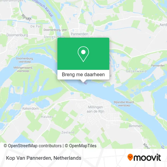 Kop Van Pannerden kaart