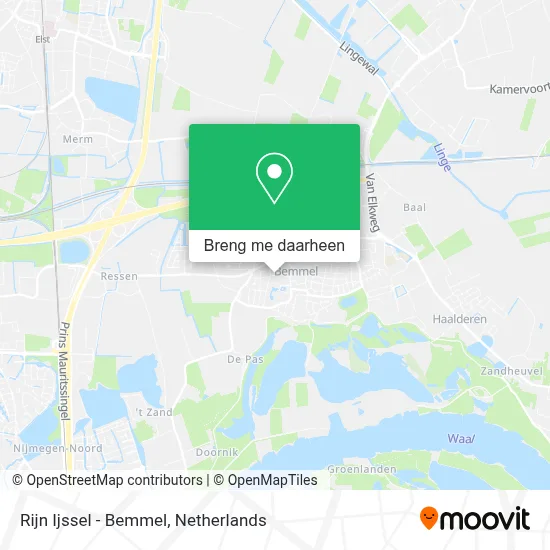 Rijn Ijssel - Bemmel kaart