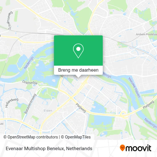 Evenaar Multishop Benelux kaart
