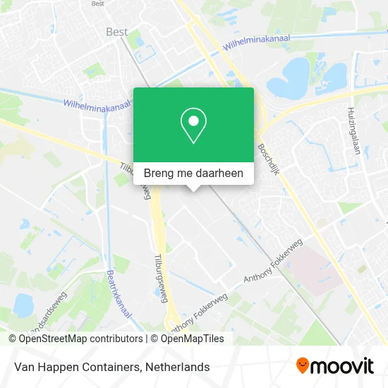Van Happen Containers kaart
