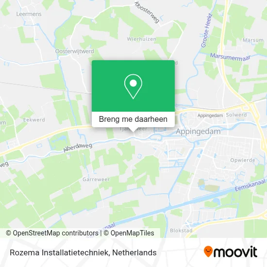 Rozema Installatietechniek kaart
