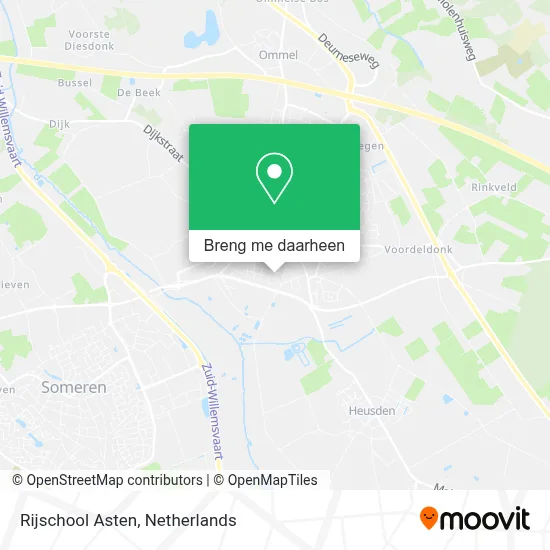Rijschool Asten kaart