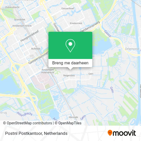 Postnl Postkantoor kaart