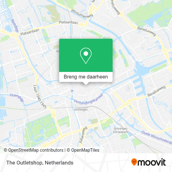 The Outletshop kaart