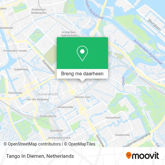 Tango In Diemen kaart