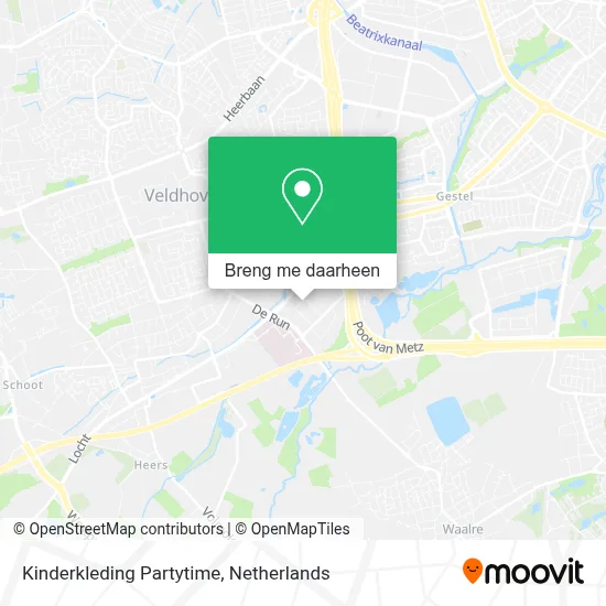 Kinderkleding Partytime kaart