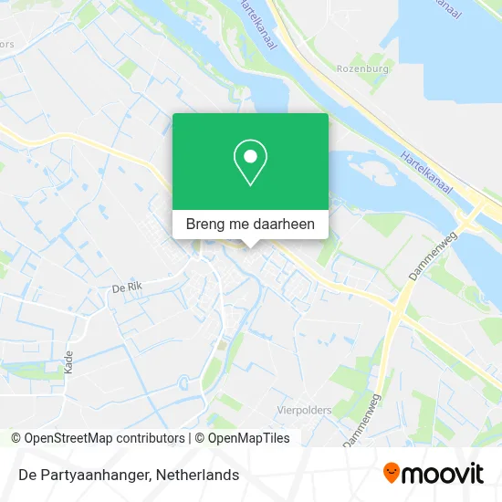 De Partyaanhanger kaart