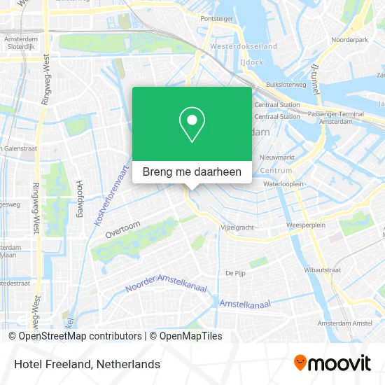 Hotel Freeland kaart