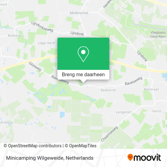 Minicamping Wilgeweide kaart