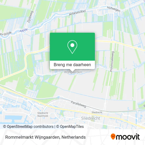 Rommelmarkt Wijngaarden kaart