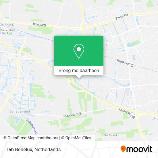 Tab Benelux kaart