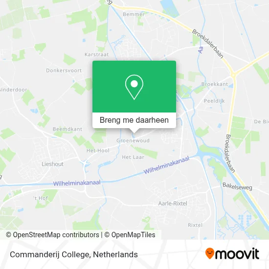 Commanderij College kaart