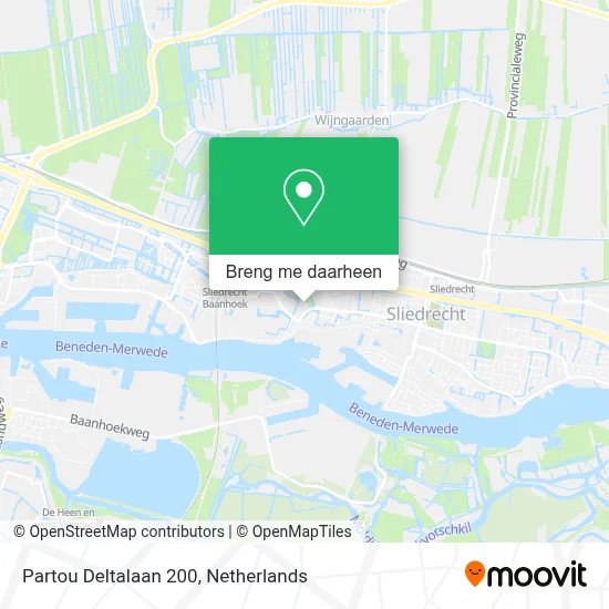 Partou Deltalaan 200 kaart