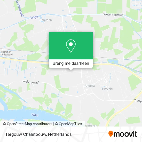 Tergouw Chaletbouw kaart