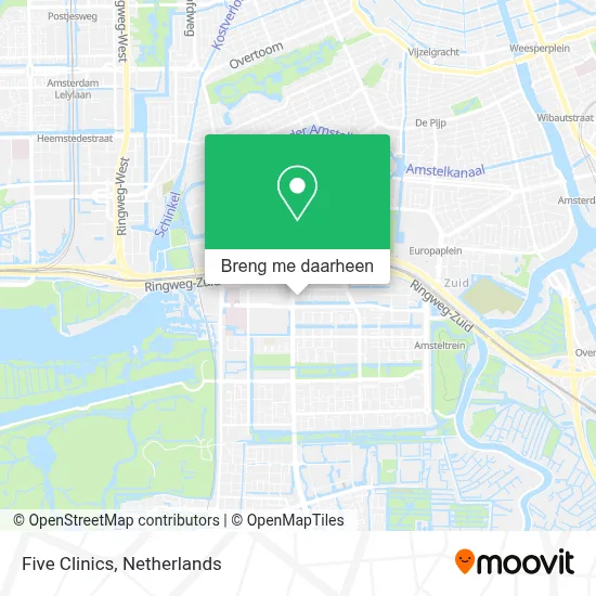 Five Clinics kaart