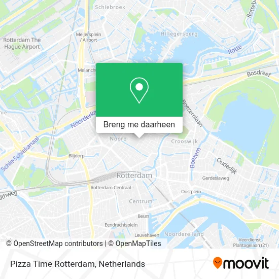Pizza Time Rotterdam kaart