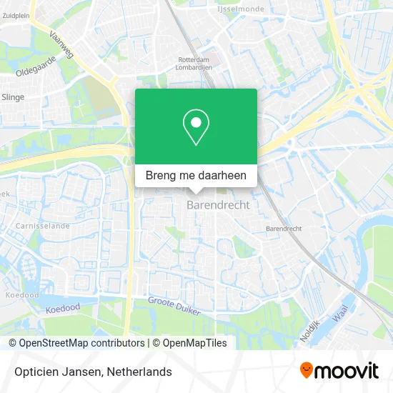 Opticien Jansen kaart