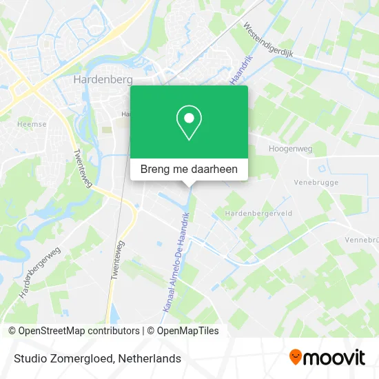 Studio Zomergloed kaart