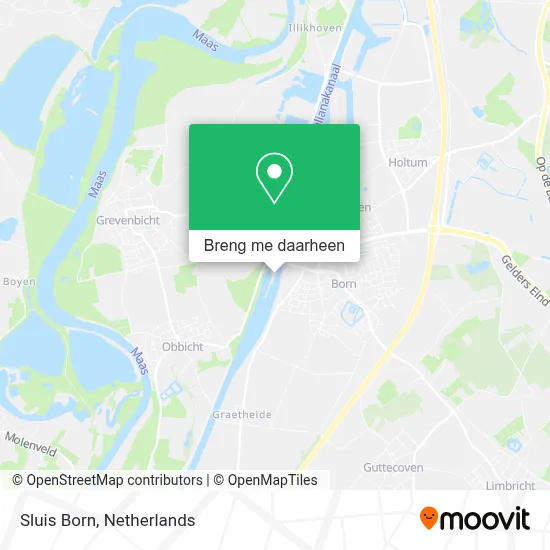 Sluis Born kaart